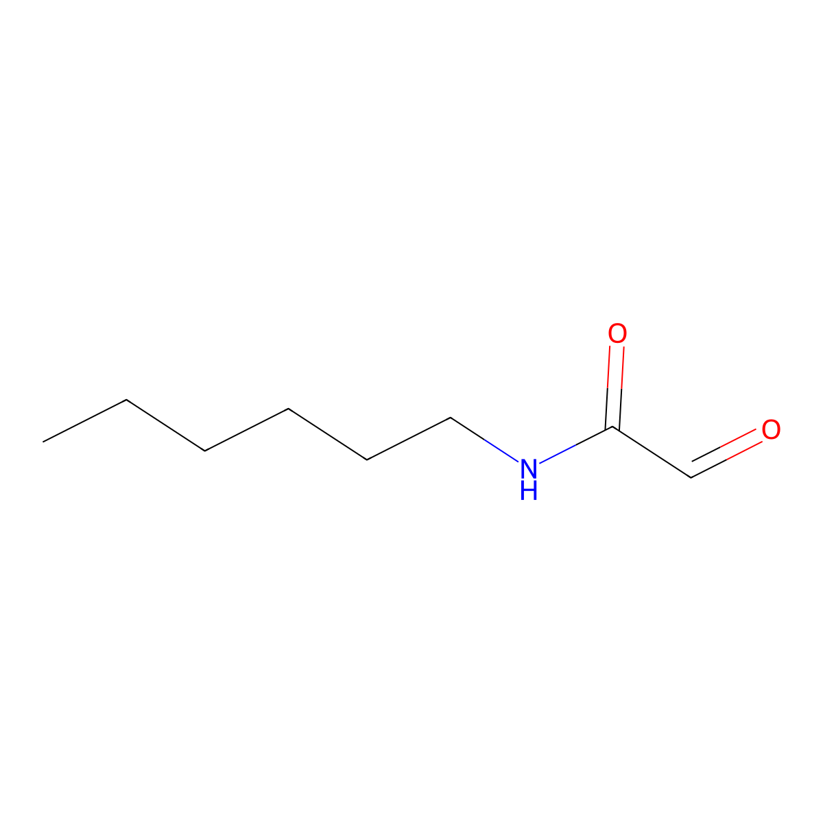 N-Hexyl-2-oxoacetamide molecular structure, CAS 1447841-92-0