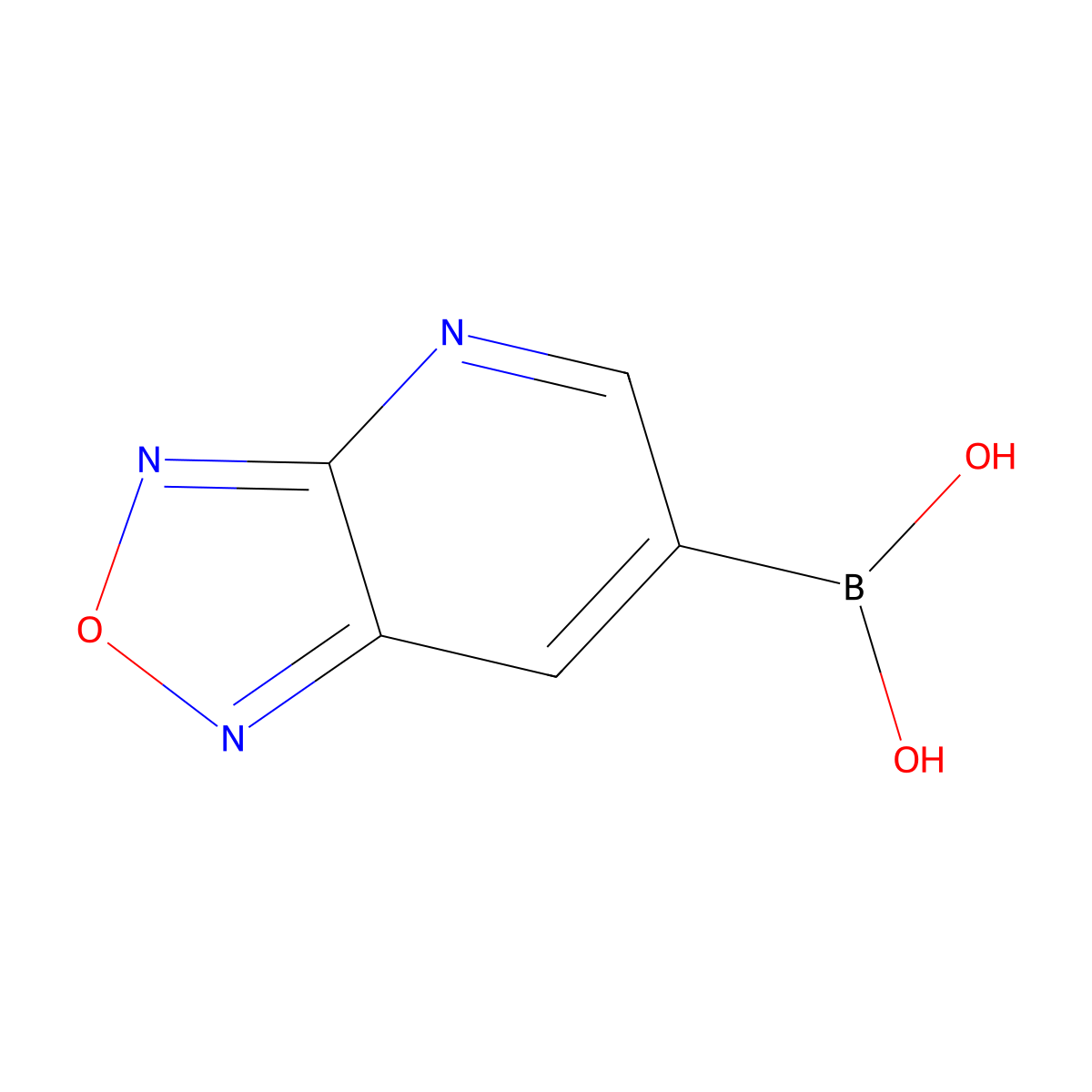 [1,2,5]Oxadiazolo[3,4-b]pyridin-6-ylboronic acid molecular structure, CAS 1447847-99-5