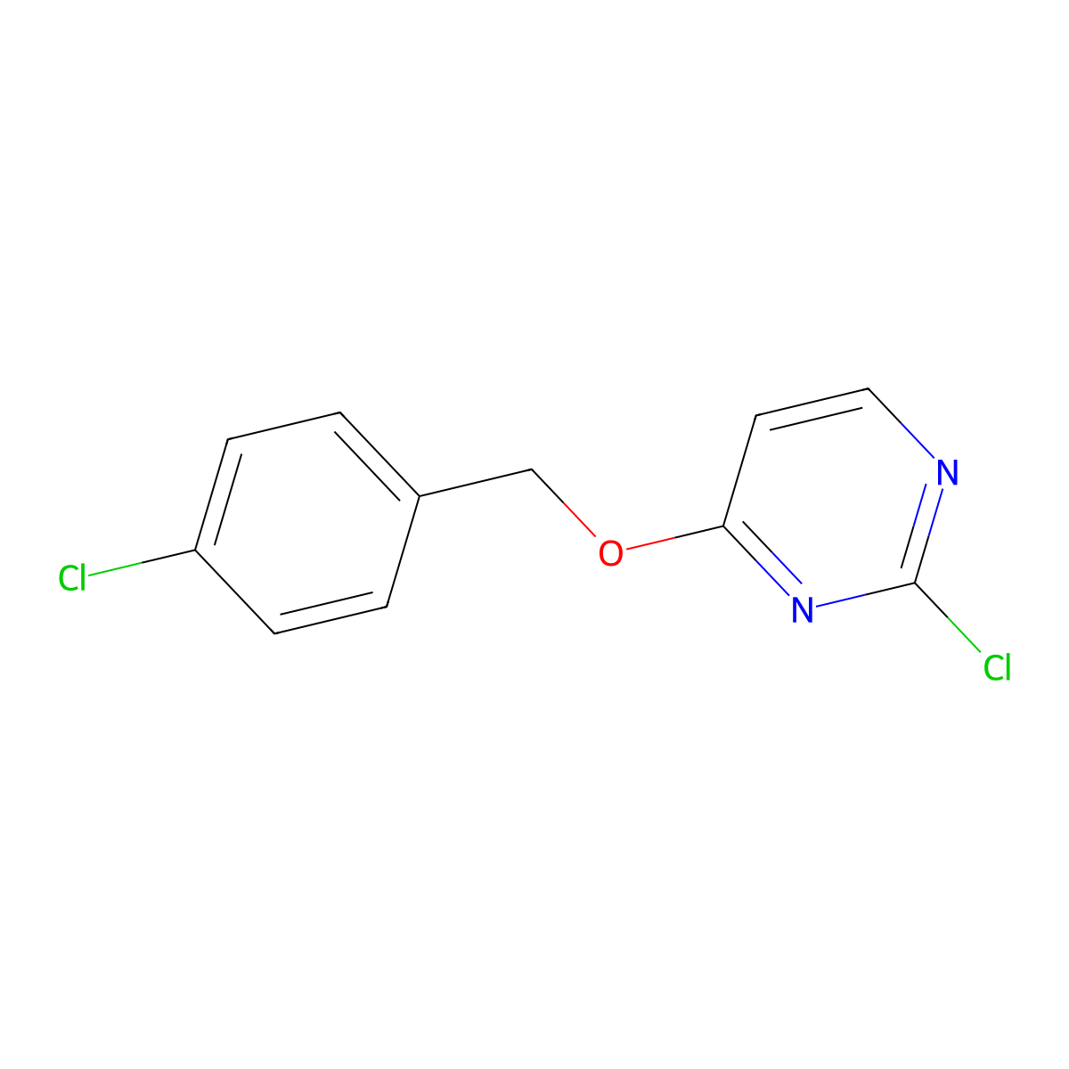 4-(4-Chlorobenzyloxy)-2-chloropyrimidine molecular structure, CAS 1447911-96-7