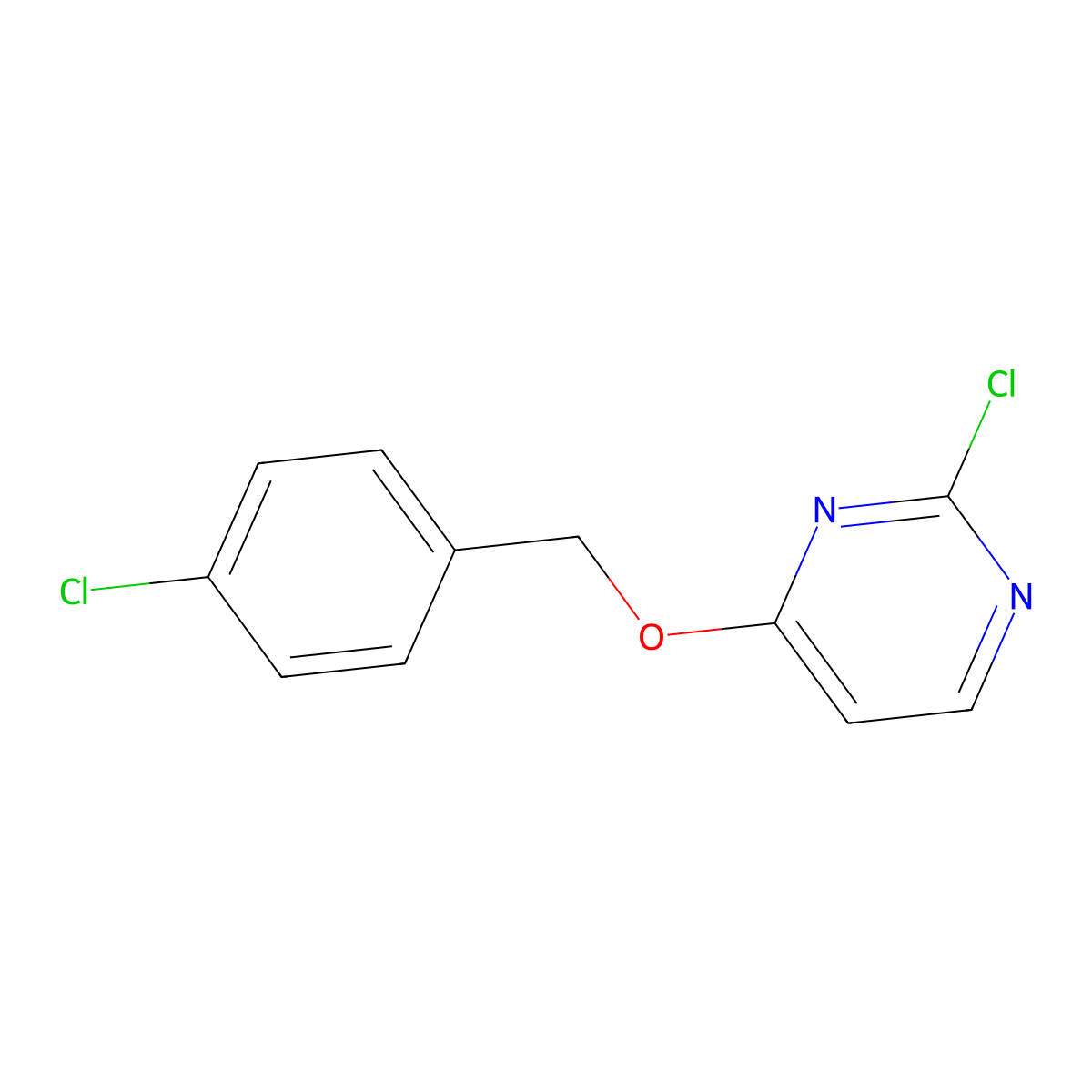 4-(4-Chlorobenzyloxy)-2-chloropyrimidine molecular structure, CAS 1447911-96-7