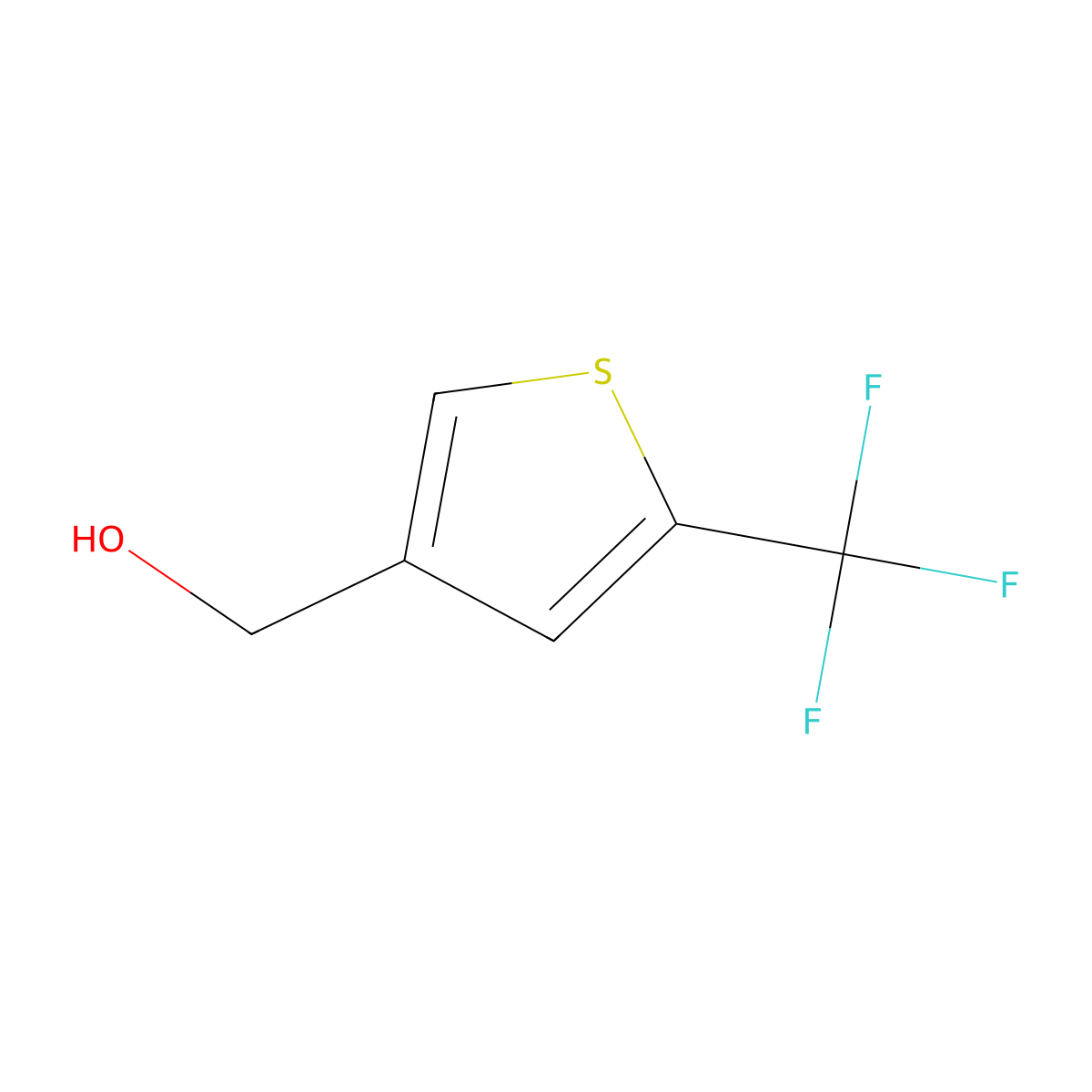 5-(Trifluoromethyl)-3-thiophenemethanol molecular structure, CAS 1447913-56-5