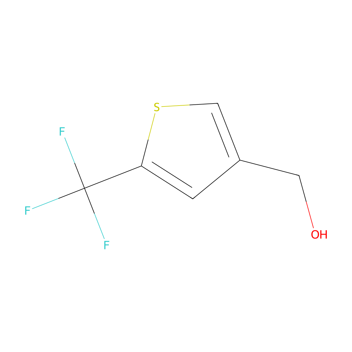 5-(Trifluoromethyl)-3-thiophenemethanol molecular structure, CAS 1447913-56-5