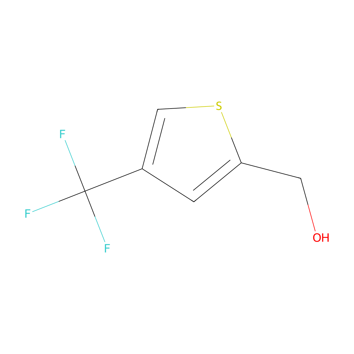 2-Thiophenemethanol, 4-(trifluoromethyl)- molecular structure, CAS 1447914-79-5