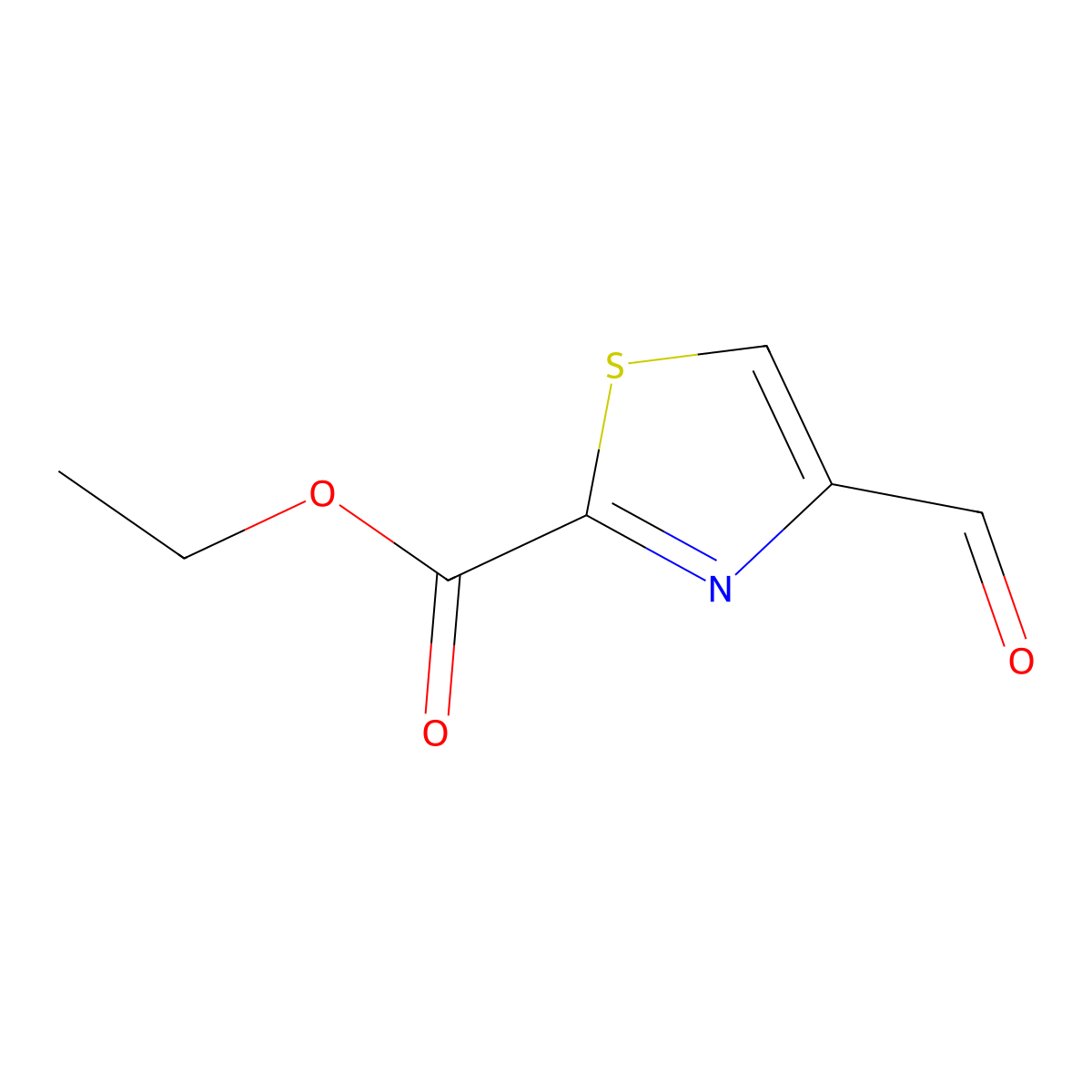 Ethyl 4-formyl-1,3-thiazole-2-carboxylate molecular structure, CAS 1447914-90-0
