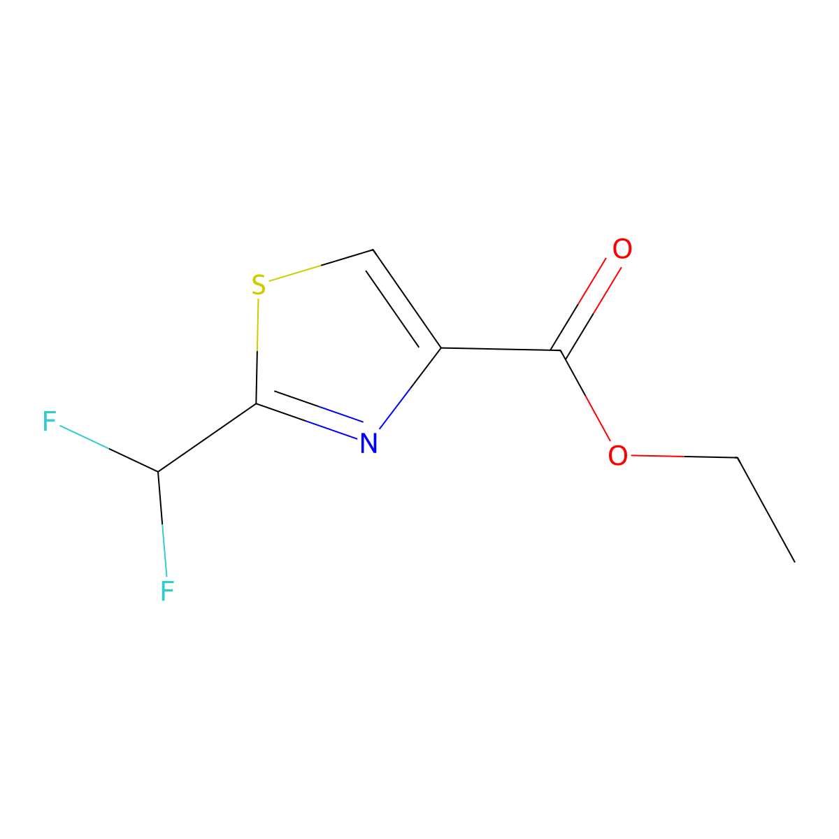 Ethyl 2-(difluoromethyl)thiazole-4-carboxylate molecular structure, CAS 1447915-00-5