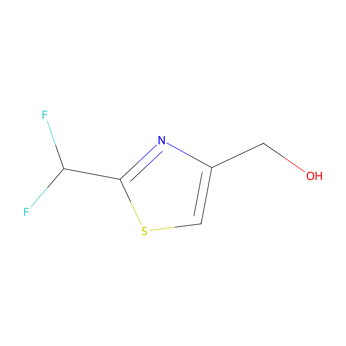 [2-(Difluoromethyl)-1,3-thiazol-4-yl]methanol molecular structure, CAS 1447915-01-6