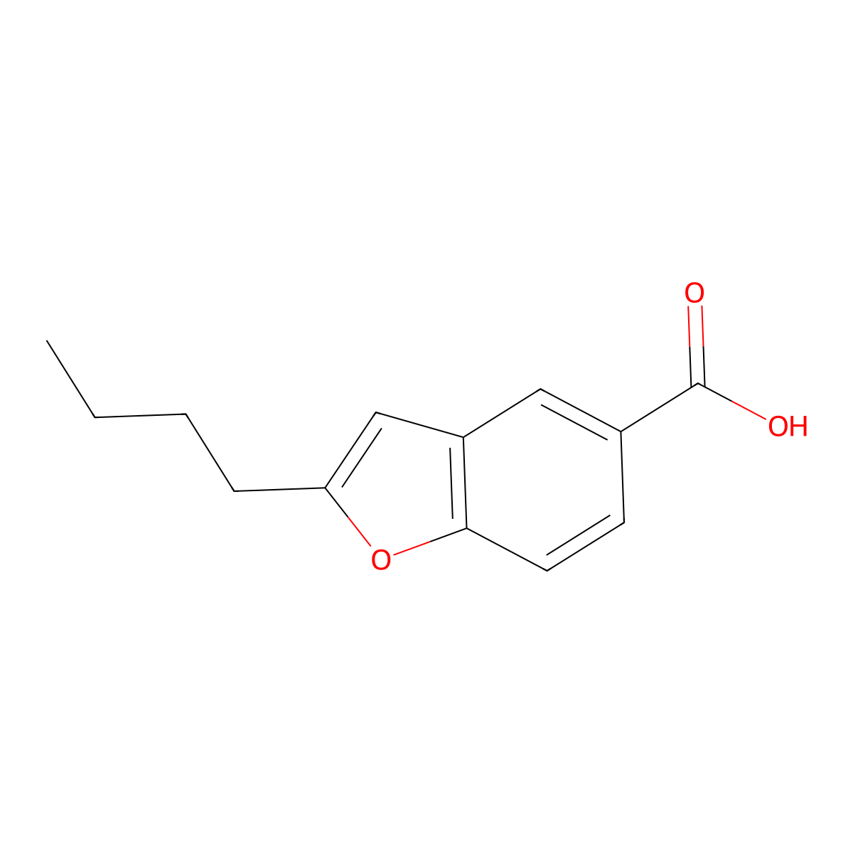 2-Butylbenzo[b]furan-5-carboxylic acid molecular structure, CAS 1447931-31-8
