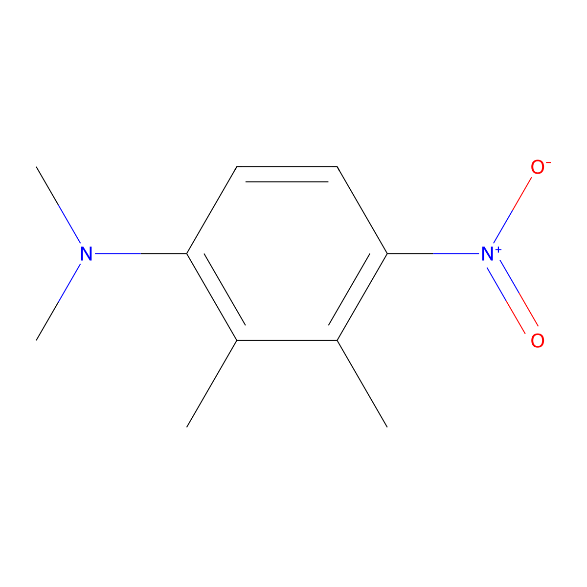 N,N,2,3-tetramethyl-4-nitroaniline molecular structure, CAS 1447939-78-7