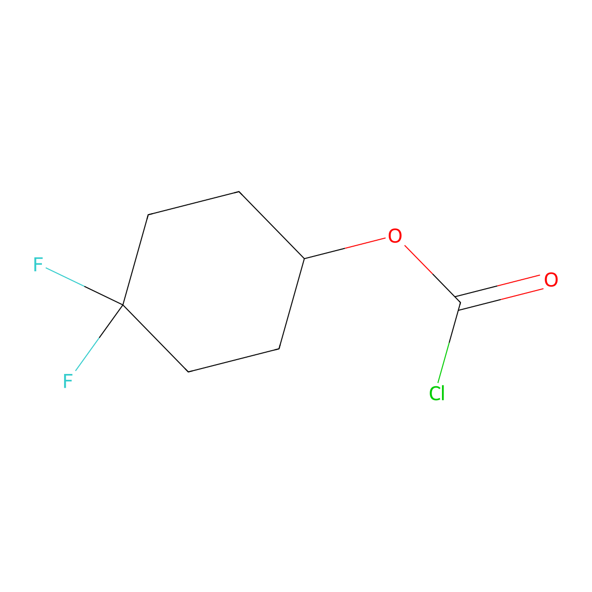 4,4-Difluorocyclohexyl carbonochloridate molecular structure, CAS 1447941-07-2