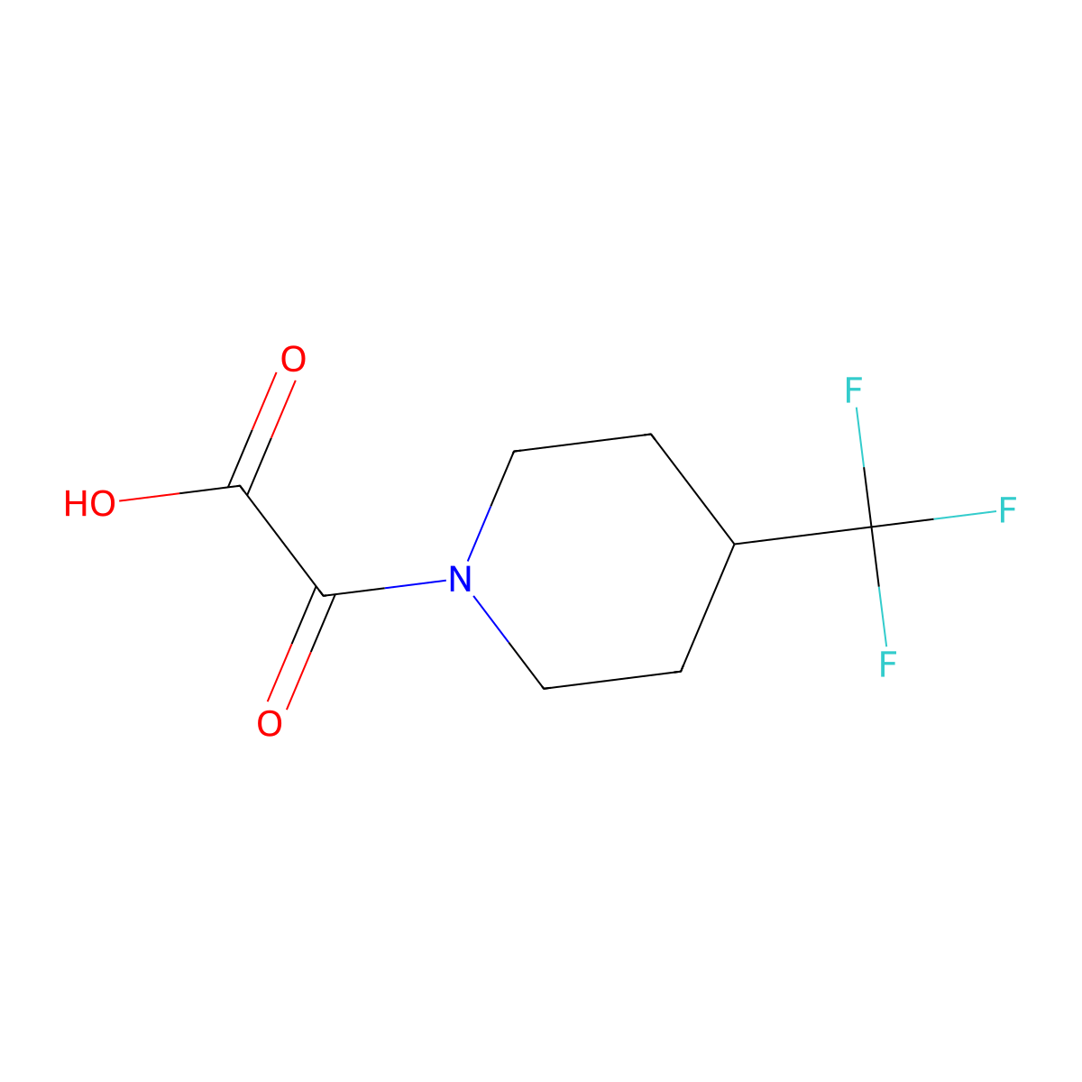 2-Oxo-2-[4-(trifluoromethyl)piperidin-1-yl]acetic acid molecular structure, CAS 1447942-48-4