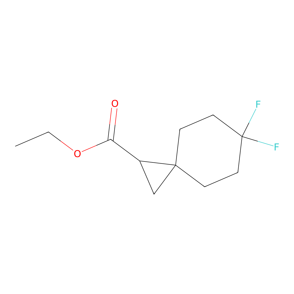 Ethyl 6,6-difluorospiro[2.5]octane-1-carboxylate molecular structure, CAS 1447942-88-2