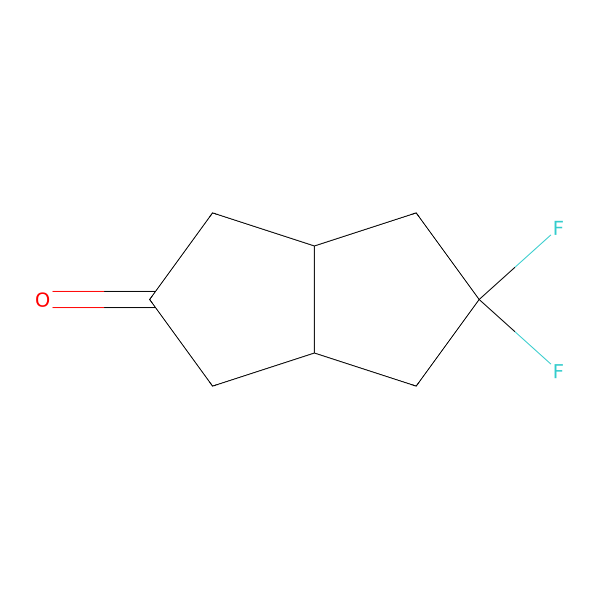 rac-(3aR,6aS)-5,5-difluoro-octahydropentalen-2-one molecular structure, CAS 1447943-05-6