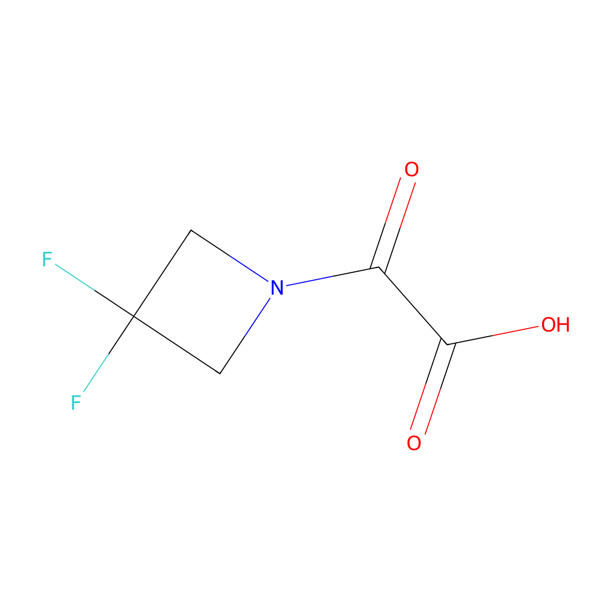 2-(3,3-Difluoroazetidin-1-yl)-2-oxoacetic acid molecular structure, CAS 1447943-33-0