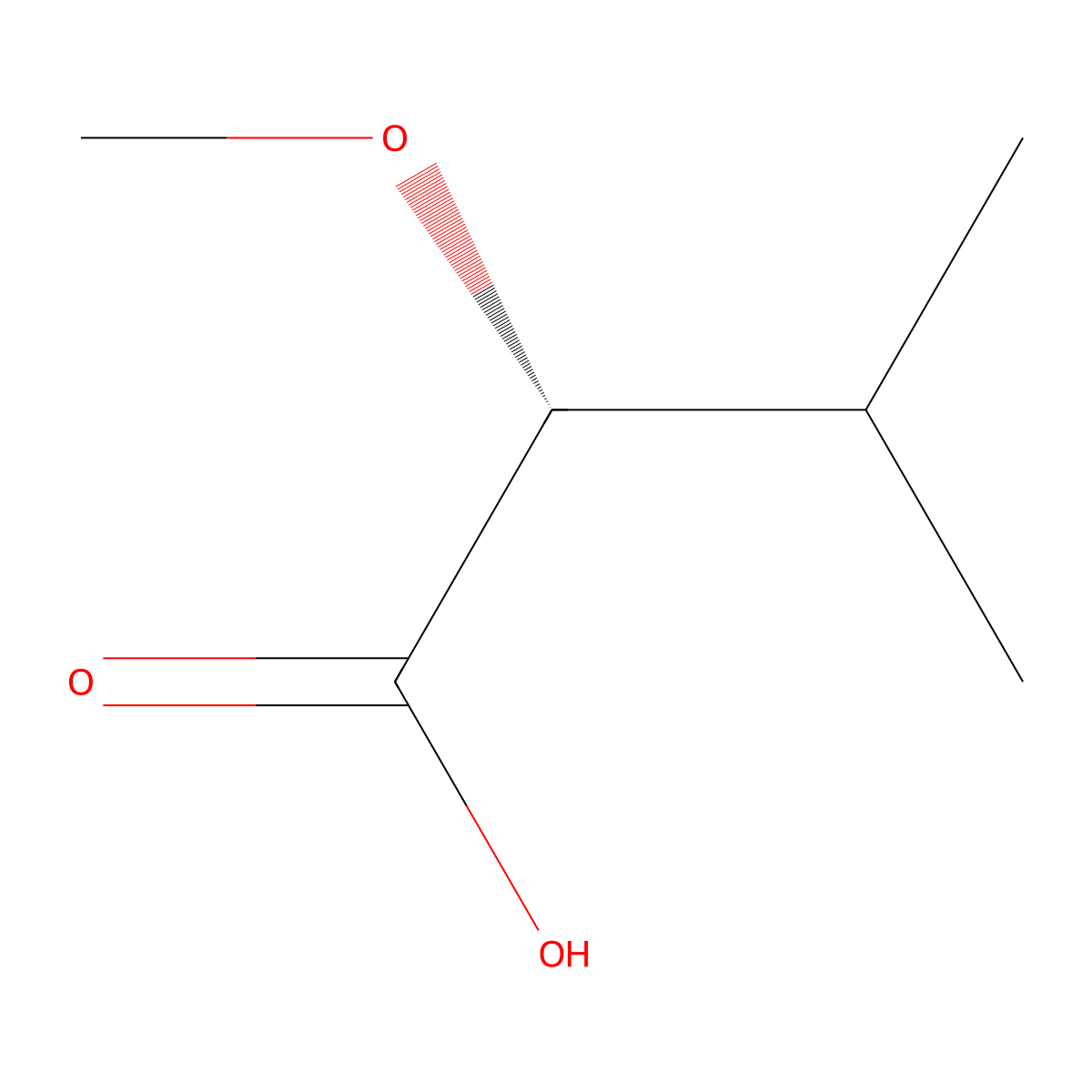 (R)-2-Methoxy-3-methylbutanoic acid molecular structure, CAS 1447943-84-1