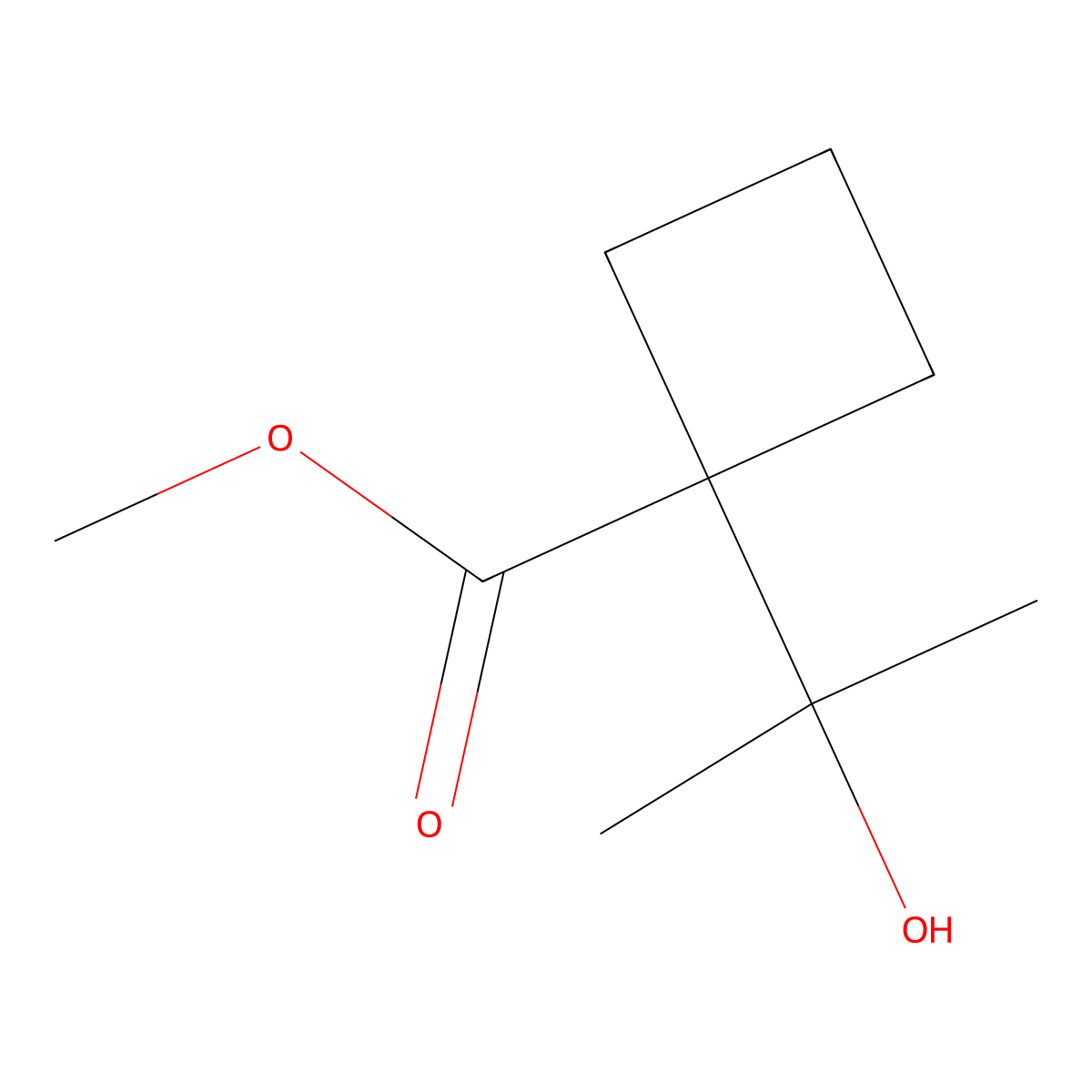Methyl 1-(2-hydroxypropan-2-yl)cyclobutane-1-carboxylate molecular structure, CAS 1447944-21-9