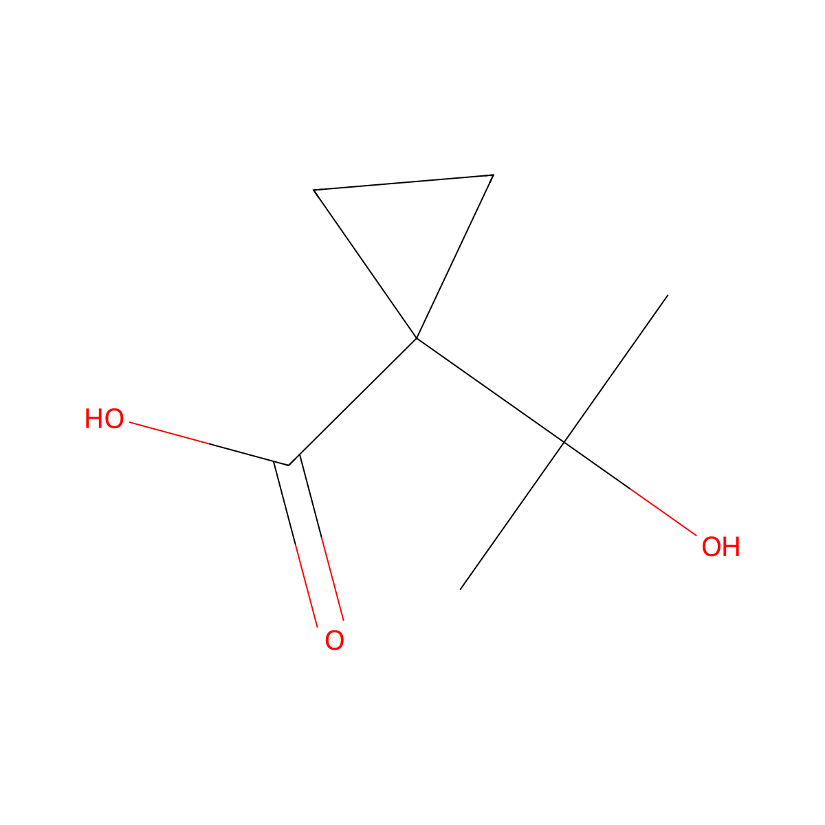 1-(2-Hydroxypropan-2-yl)cyclopropane-1-carboxylic acid molecular structure, CAS 1447944-22-0