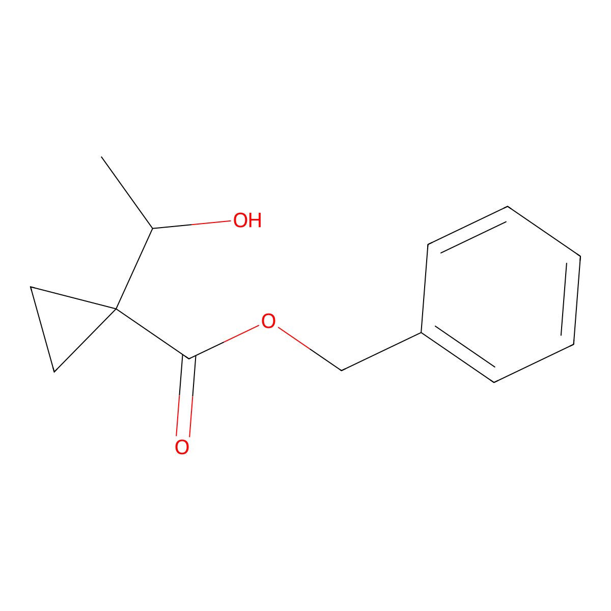 Benzyl 1-(1-hydroxyethyl)cyclopropanecarboxylate molecular structure, CAS 1447944-25-3