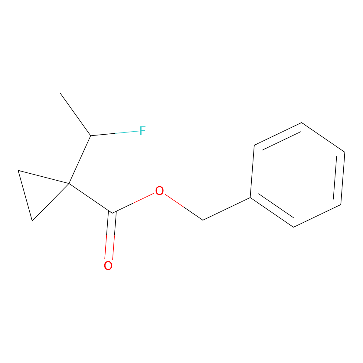 Benzyl 1-(1-fluoroethyl)cyclopropanecarboxylate molecular structure, CAS 1447944-26-4