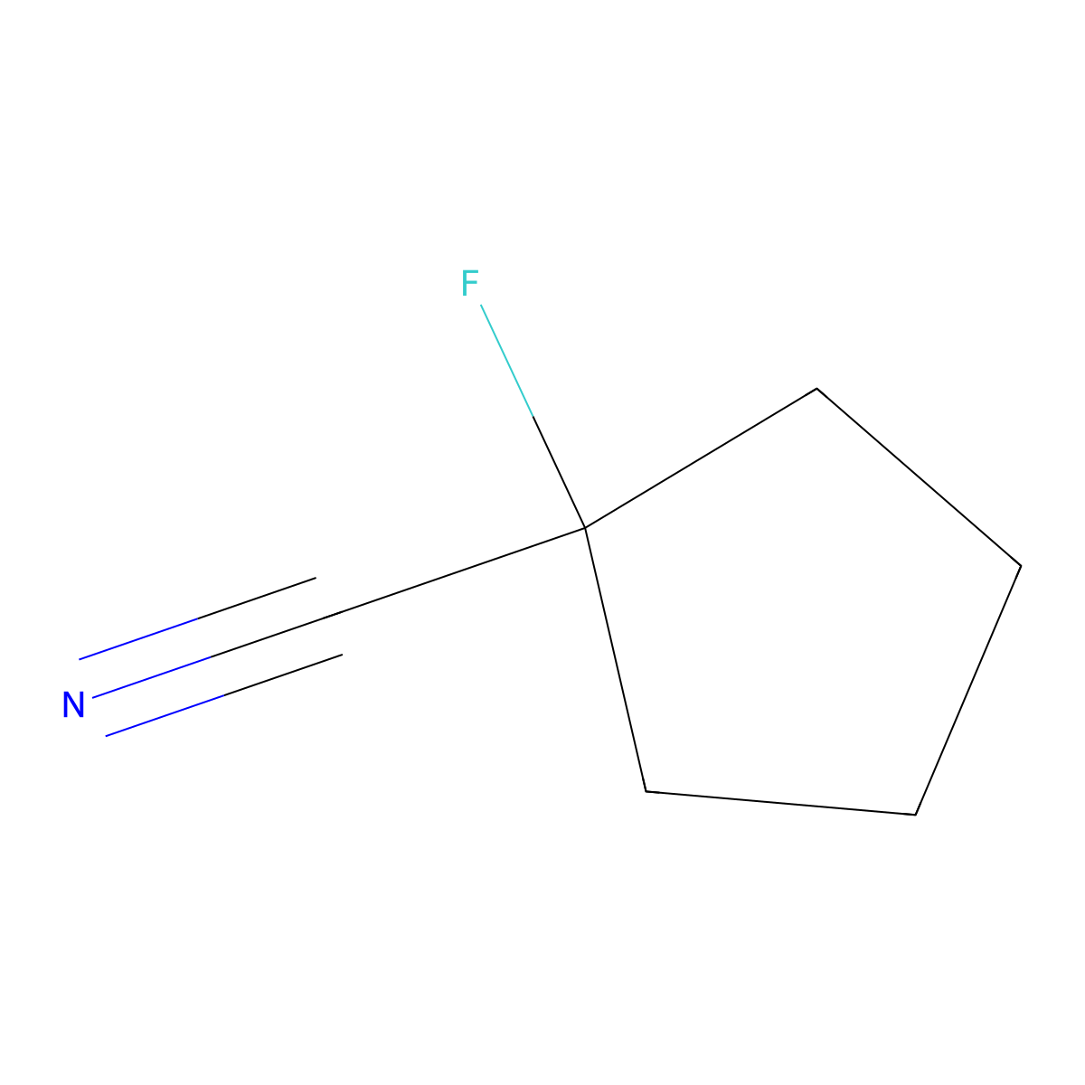 1-Fluoro-cyclopentanecarbonitrile molecular structure, CAS 1447949-40-7