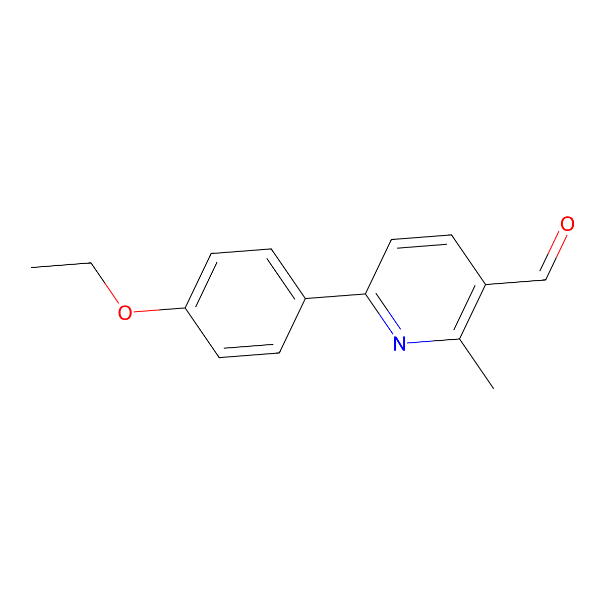 6-(4-Ethoxyphenyl)-2-methylnicotinaldehyde molecular structure, CAS 1447949-68-9