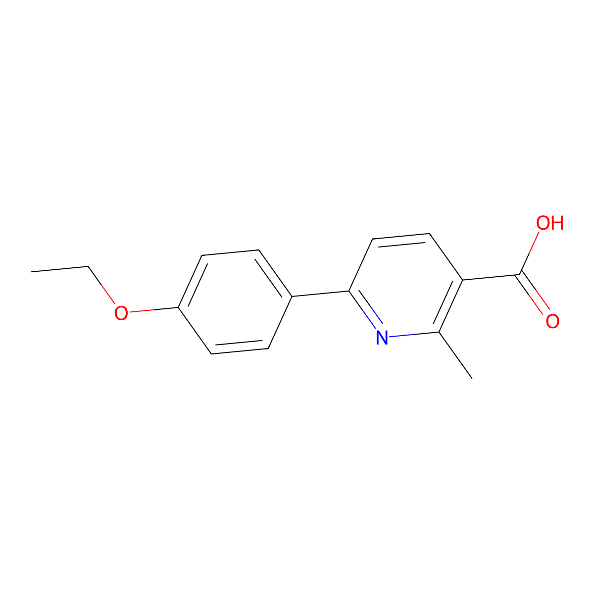 6-(4-Ethoxyphenyl)-2-methylnicotinic acid molecular structure, CAS 1447949-85-0