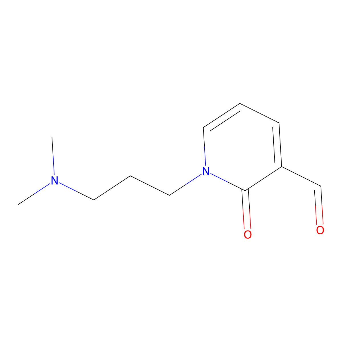 1-(3-(Dimethylamino)propyl)-2-oxo-1,2-dihydropyridine-3-carbaldehyde molecular structure, CAS 1447952-87-5