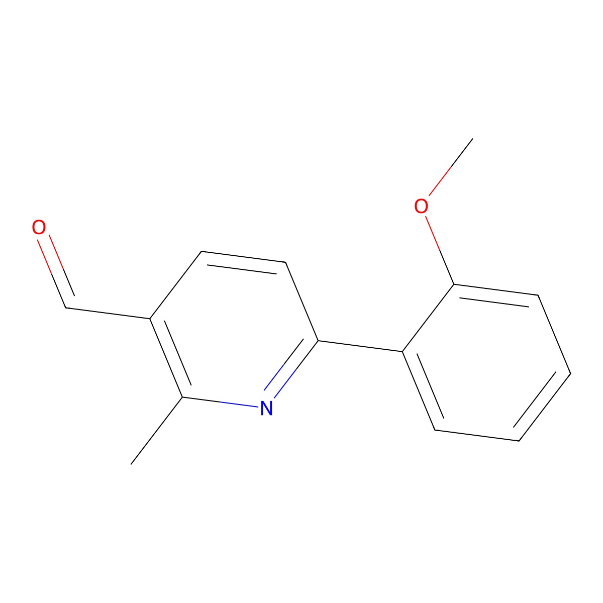 6-(2-Methoxyphenyl)-2-methylnicotinaldehyde molecular structure, CAS 1447953-49-2