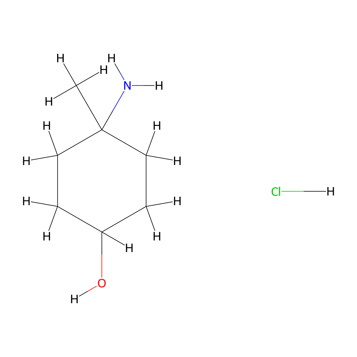 4-Amino-4-methylcyclohexan-1-ol hydrochloride molecular structure, CAS 1447955-52-3