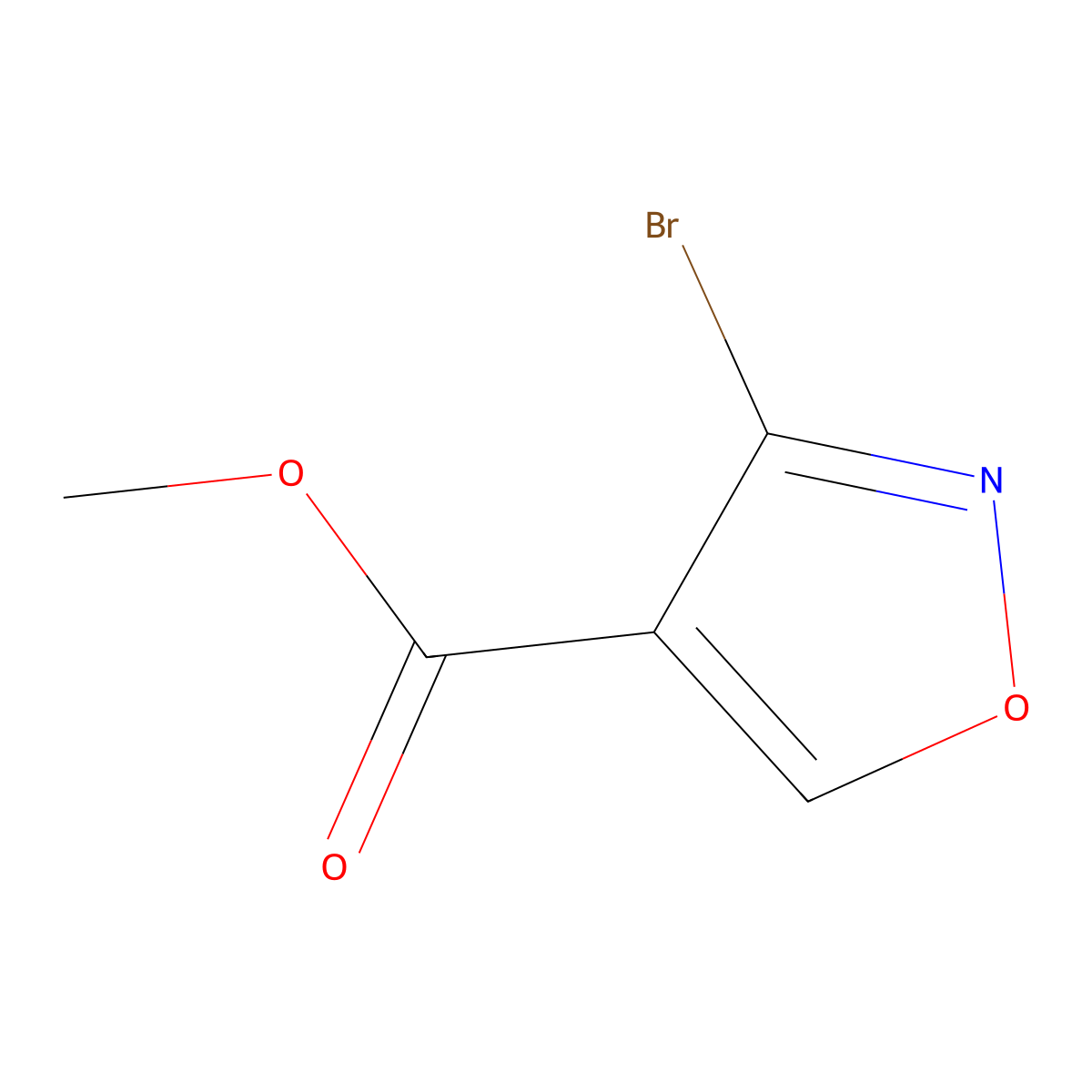 Methyl 3-bromo-1,2-oxazole-4-carboxylate molecular structure, CAS 1447958-01-1