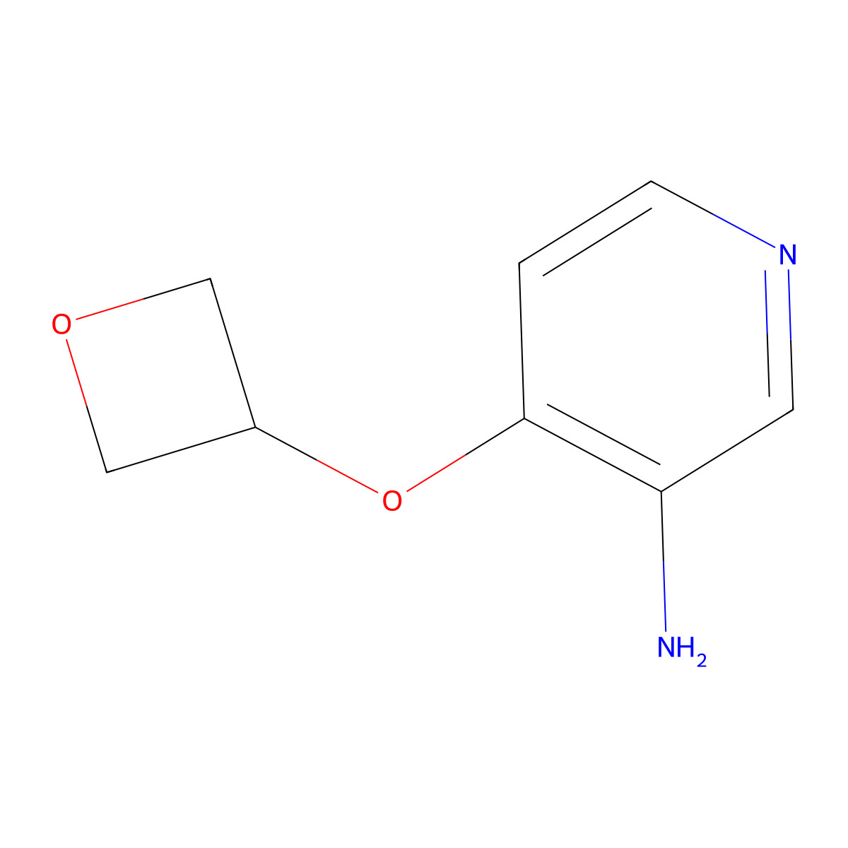 4-(Oxetan-3-yloxy)pyridin-3-amine molecular structure, CAS 1447958-15-7