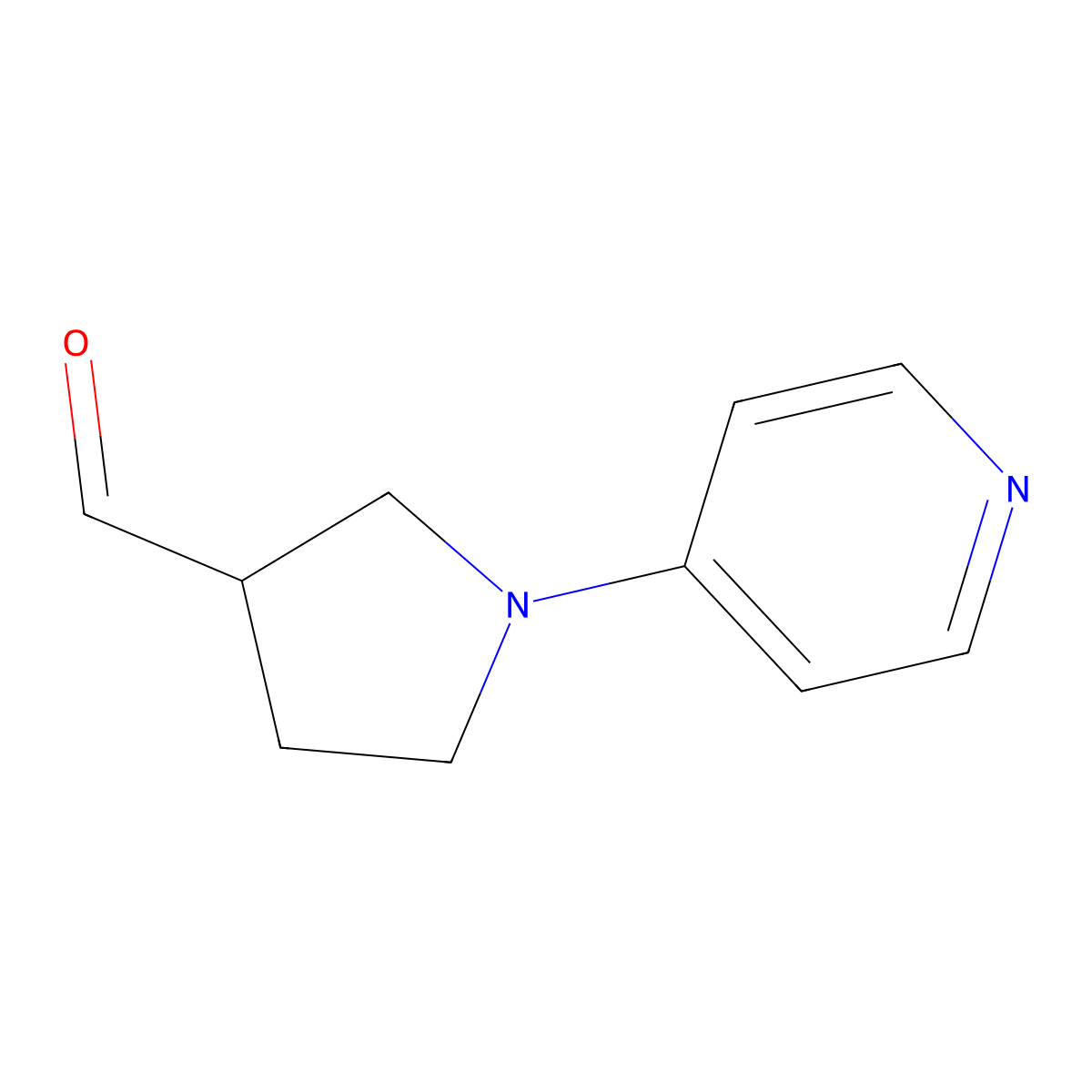 1-(Pyridin-4-yl)pyrrolidine-3-carbaldehyde molecular structure, CAS 1447958-19-1