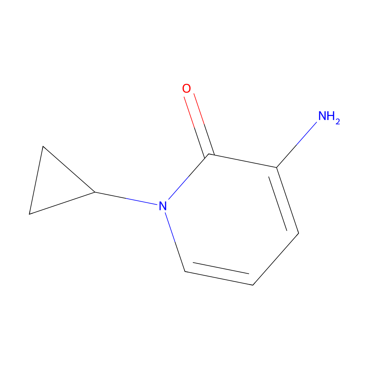 3-Amino-1-cyclopropylpyridin-2(1H)-one molecular structure, CAS 1447960-21-5