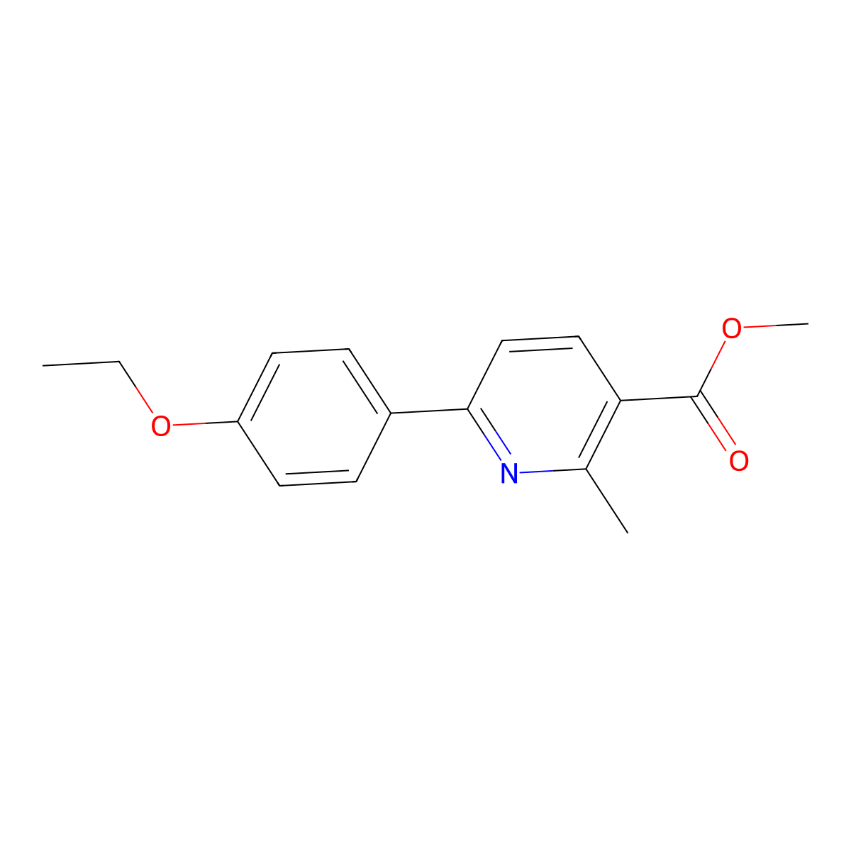 Methyl 6-(4-ethoxyphenyl)-2-methylnicotinate molecular structure, CAS 1447960-36-2