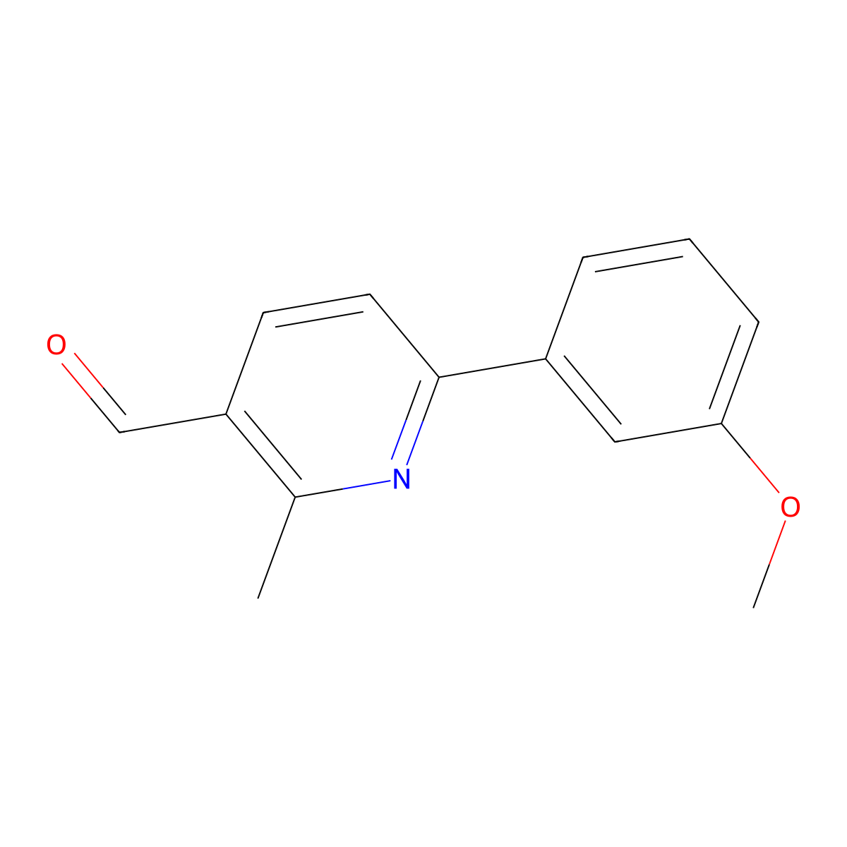 6-(3-Methoxyphenyl)-2-methylnicotinaldehyde molecular structure, CAS 1447960-37-3