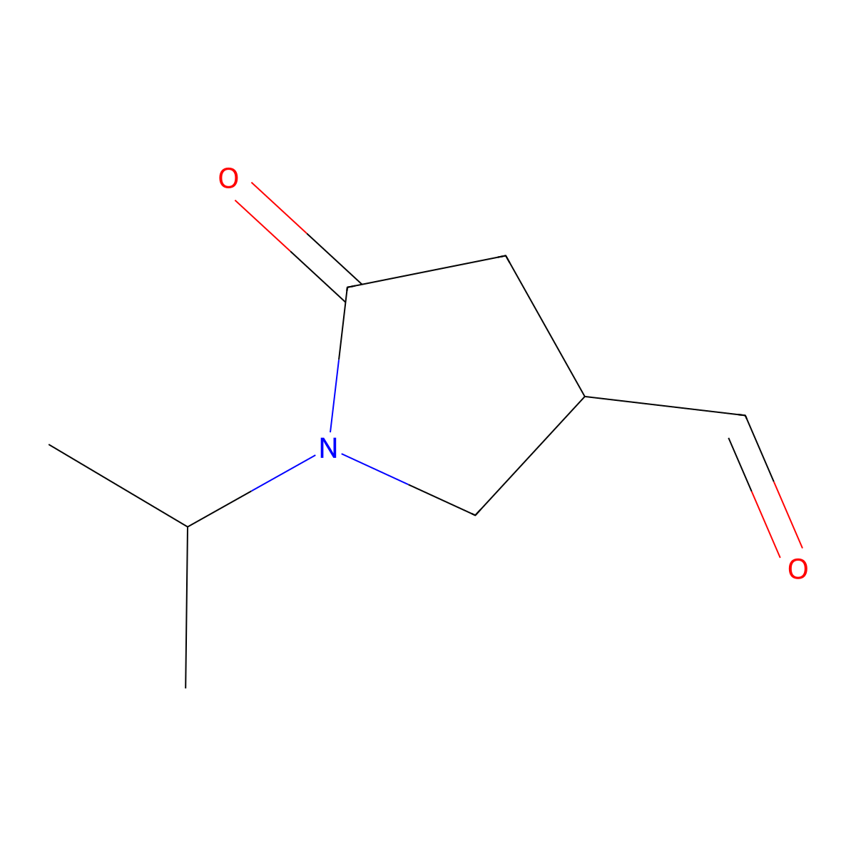 1-Isopropyl-5-oxopyrrolidine-3-carbaldehyde molecular structure, CAS 1447960-48-6