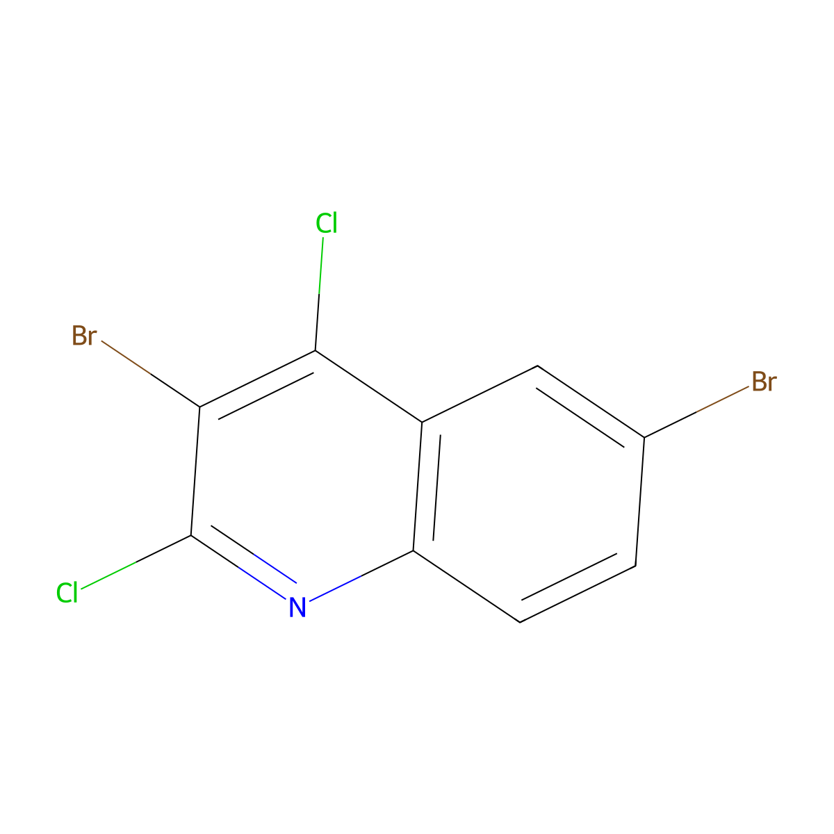 3,6-Dibromo-2,4-dichloroquinoline molecular structure, CAS 1447962-05-1