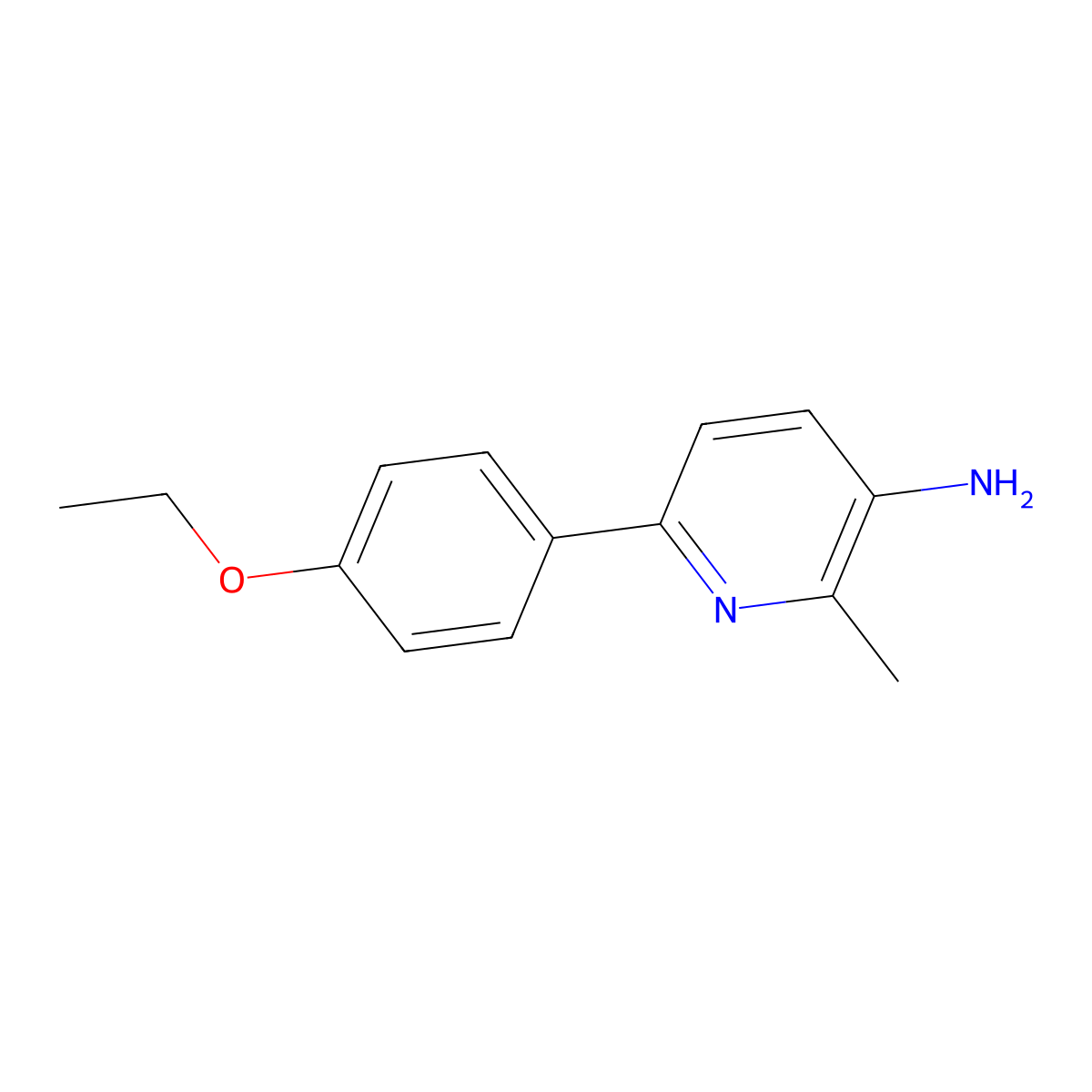 6-(4-Ethoxyphenyl)-2-methylpyridin-3-amine molecular structure, CAS 1447962-26-6