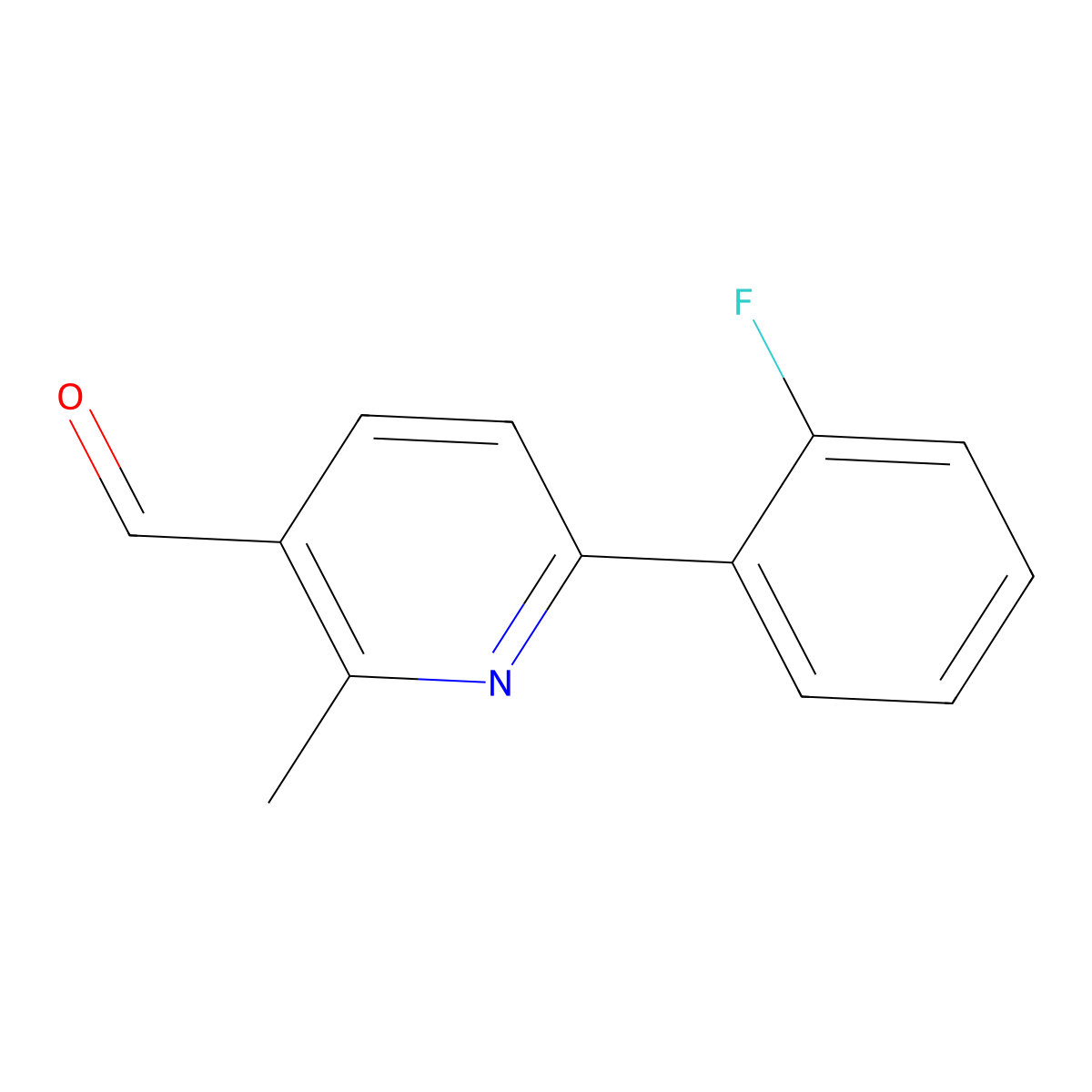 6-(2-Fluorophenyl)-2-methylnicotinaldehyde molecular structure, CAS 1447962-28-8