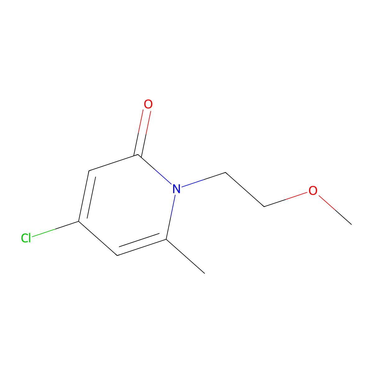 4-Chloro-1-(2-methoxyethyl)-6-methylpyridin-2(1H)-one molecular structure, CAS 1447963-18-9