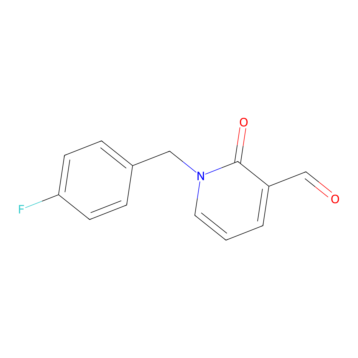 1-(4-Fluorobenzyl)-2-oxo-1,2-dihydropyridine-3-carbaldehyde molecular structure, CAS 1447963-19-0
