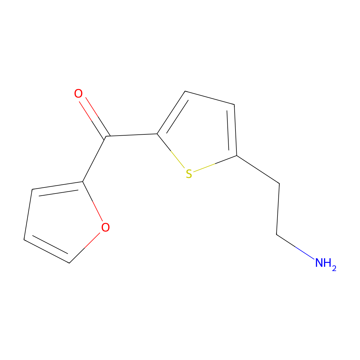 2-[5-(Furan-2-carbonyl)thiophen-2-yl]ethan-1-amine molecular structure, CAS 1447963-31-6