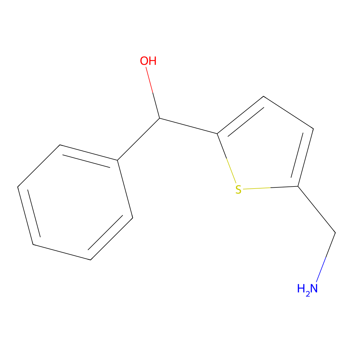[5-(Aminomethyl)thiophen-2-yl](phenyl)methanol molecular structure, CAS 1447963-63-4