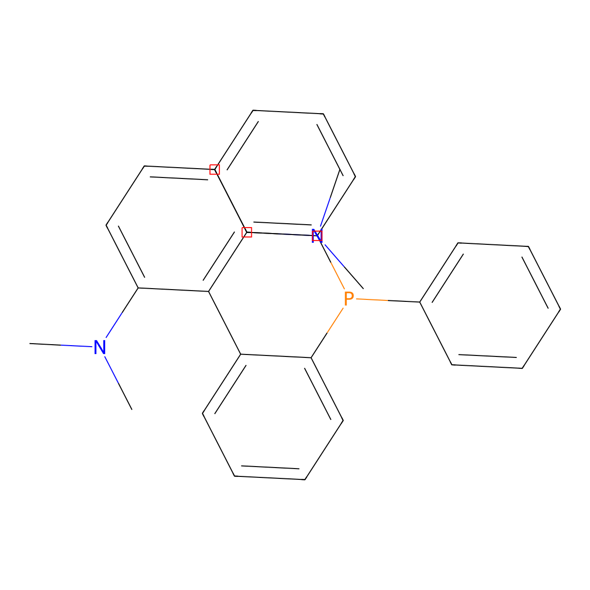 2-Diphenylphosphino-2',6'-bis(dimethylamino)-1,1'-biphenyl , PhCPhos molecular structure, CAS 1447963-71-4