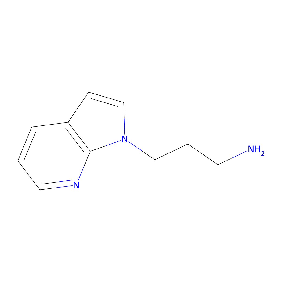 3-Pyrrolo[2,3-b]pyridin-1-ylpropan-1-amine molecular structure, CAS 1447964-56-8