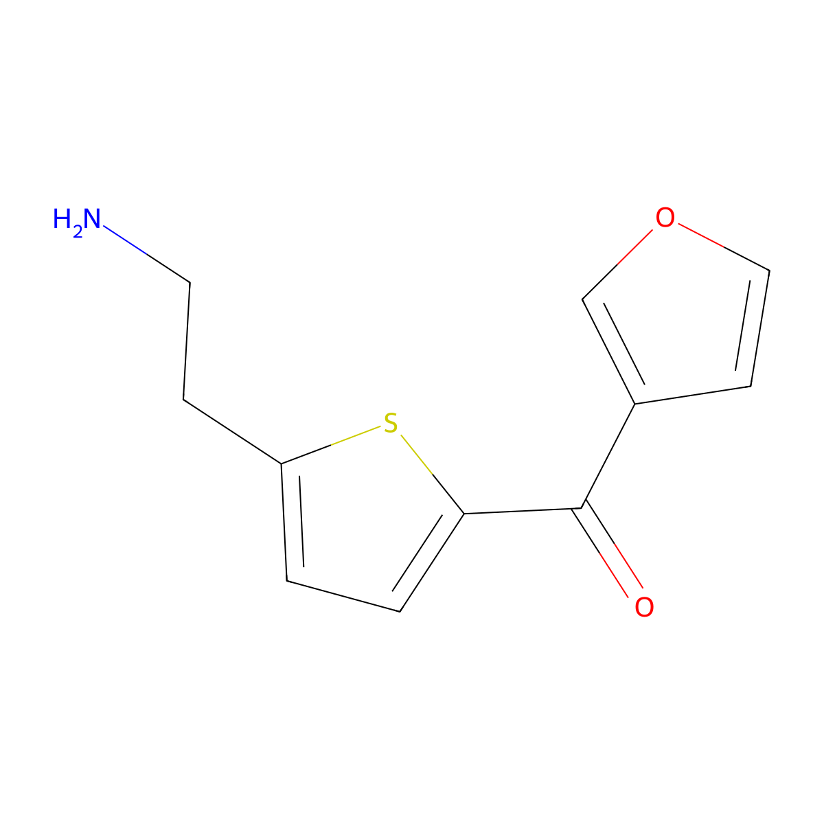 2-[5-(Furan-3-carbonyl)thiophen-2-yl]ethan-1-amine molecular structure, CAS 1447964-57-9