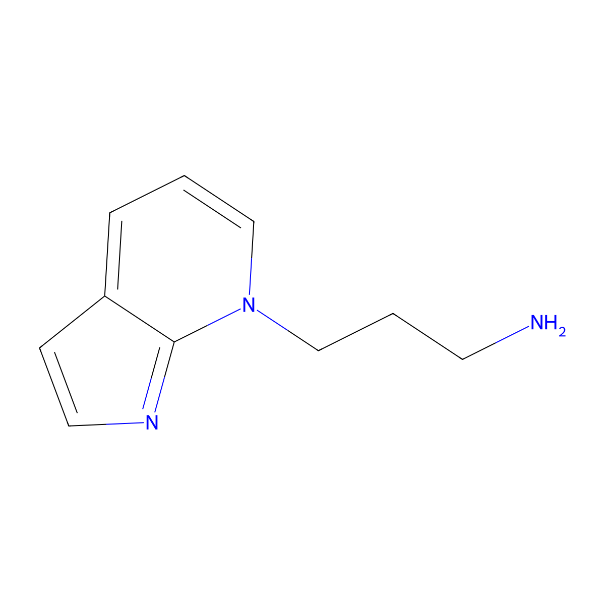3-(7H-Pyrrolo[2,3-b]pyridin-7-yl)propan-1-amine molecular structure, CAS 1447964-68-2