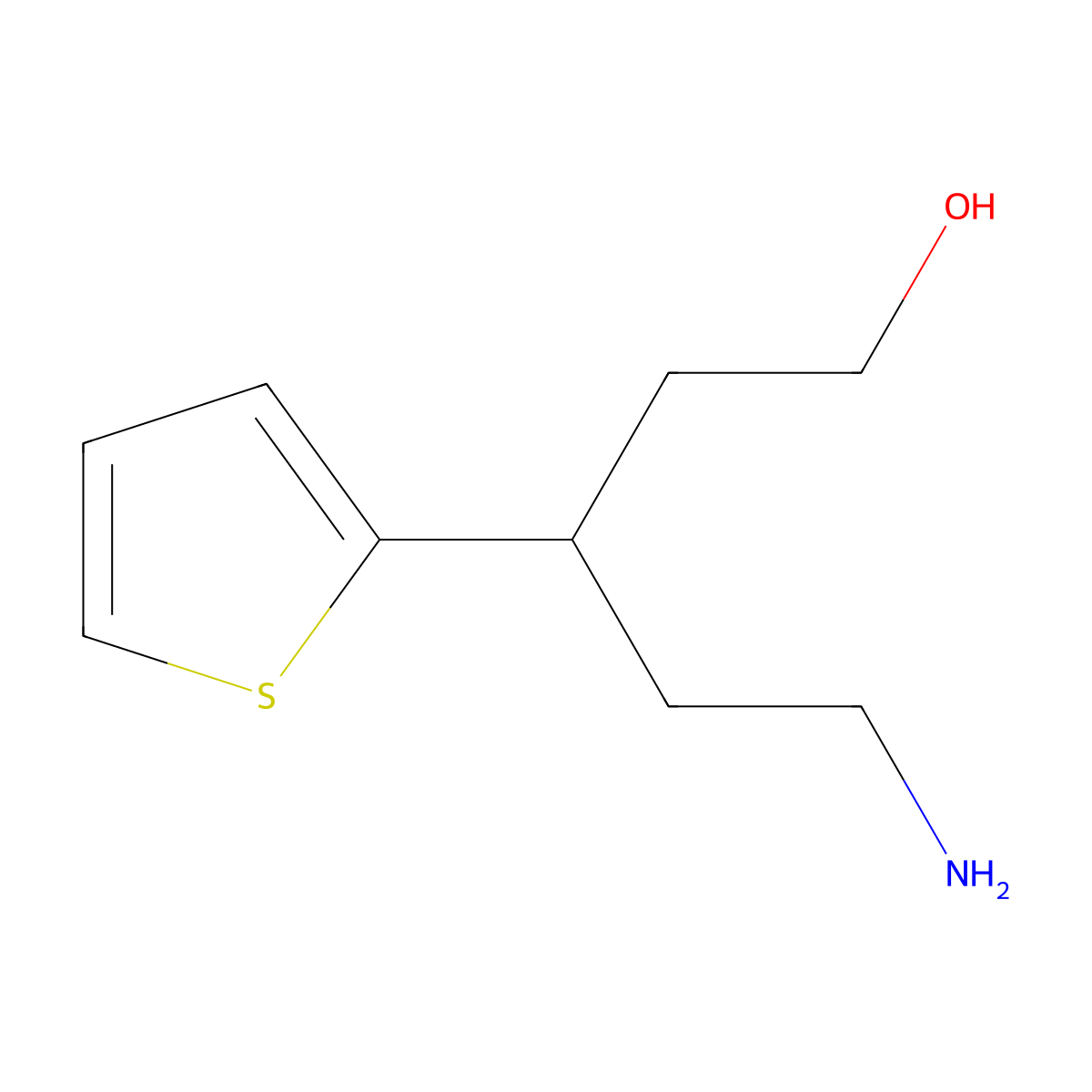 5-Amino-3-(2-thienyl)pentan-1-ol molecular structure, CAS 1447964-78-4