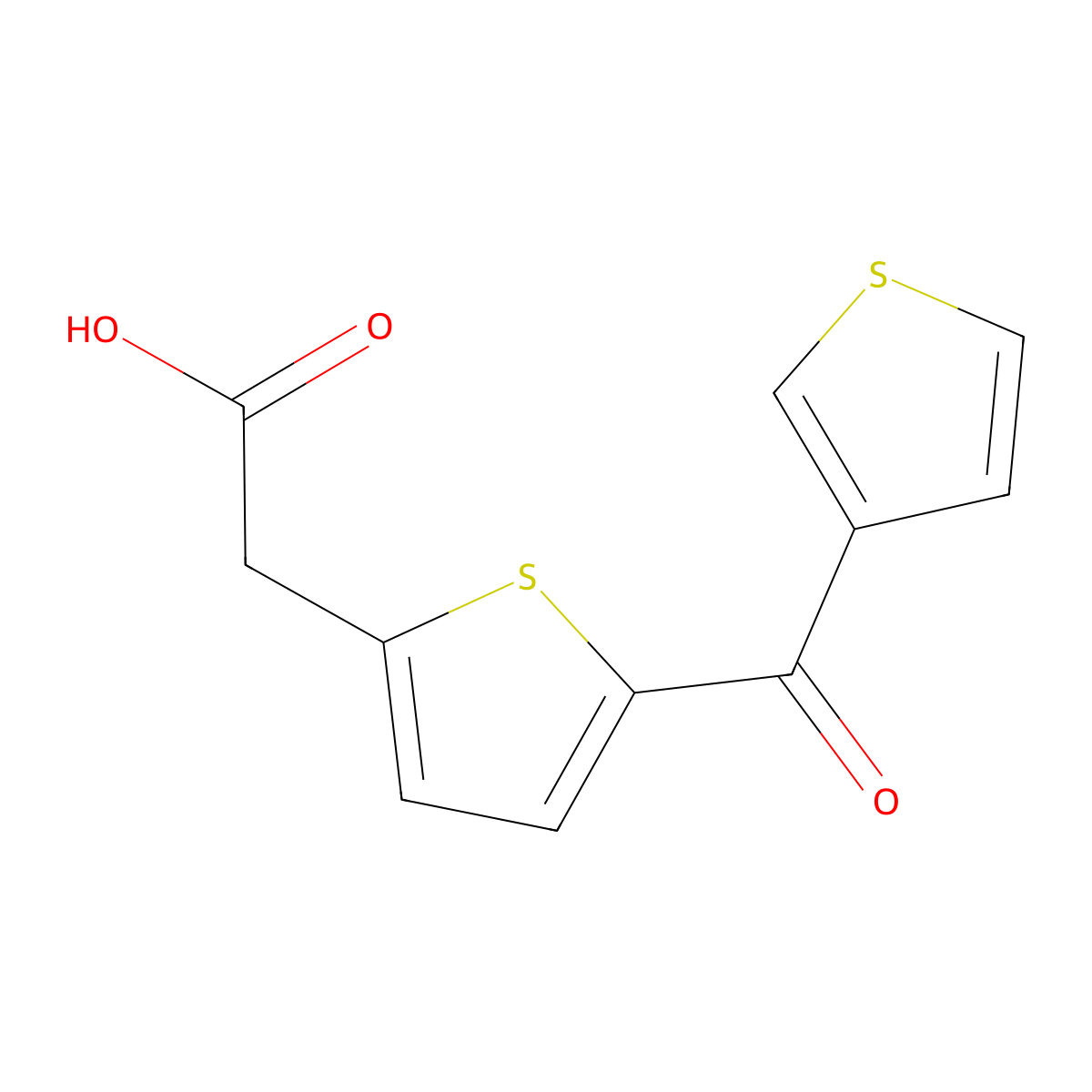 [5-(3-Thienylcarbonyl)-2-thienyl]acetic acid molecular structure, CAS 1447964-79-5