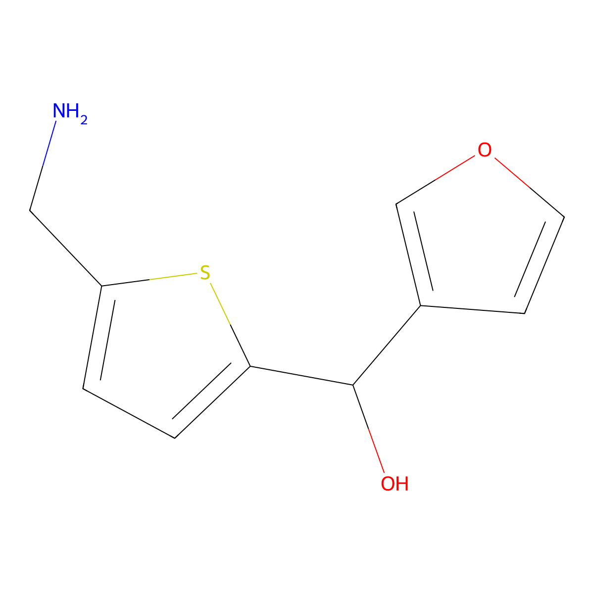 [5-(Aminomethyl)-2-thienyl](3-furyl)methanol molecular structure, CAS 1447964-91-1