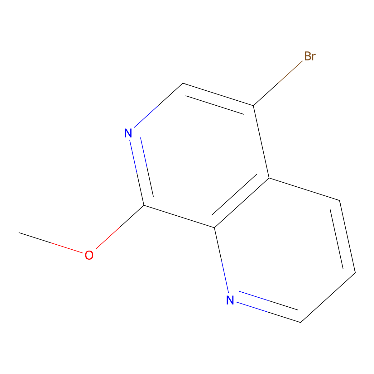 5-Bromo-8-methoxy-1,7-naphthyridine molecular structure, CAS 1447965-76-5
